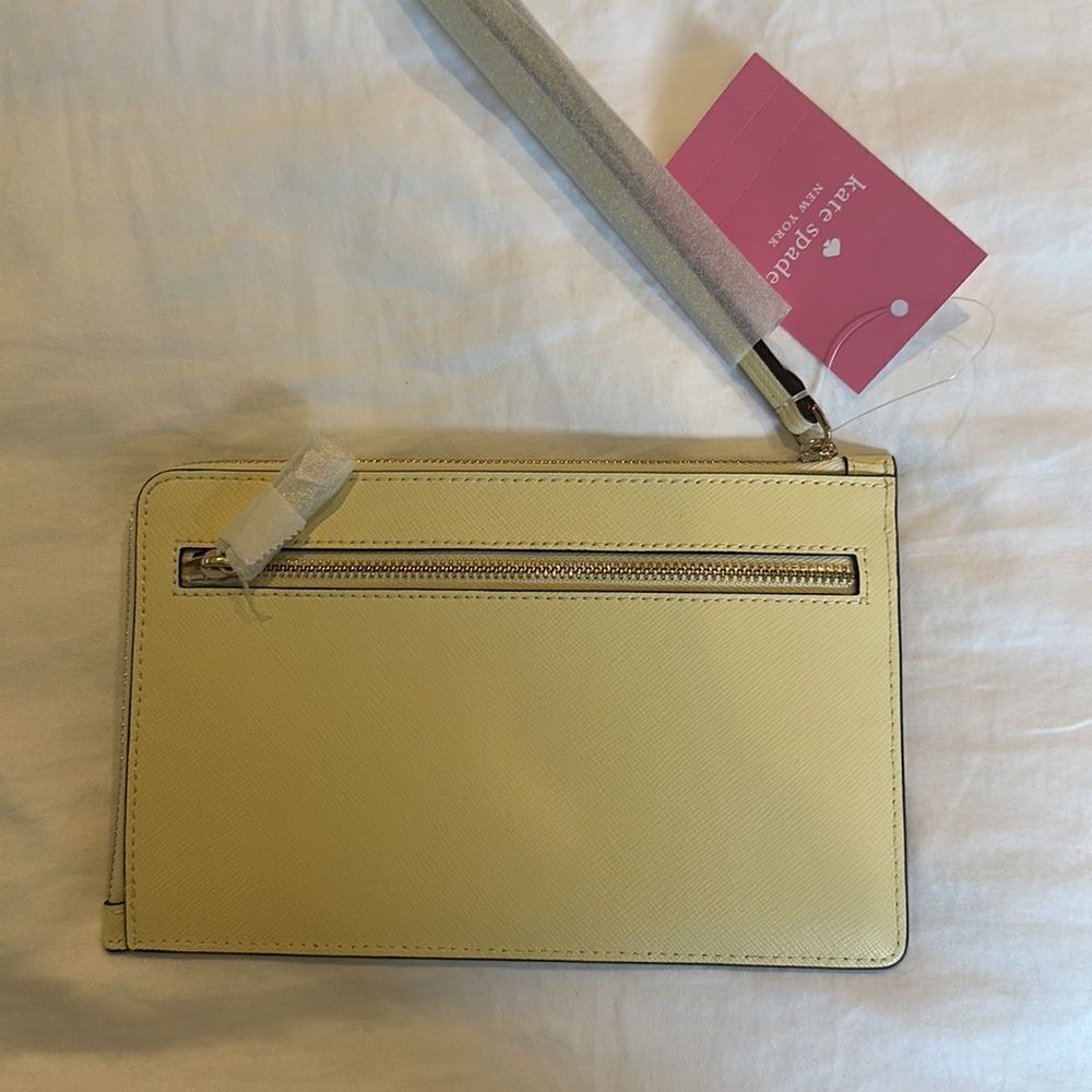 Kate Spade Staci Medium Wristlet Lemon Fondant - Picture 3 of 5